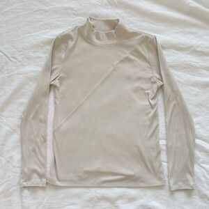 Heartloom Ivory Ribbed Turtleneck Top